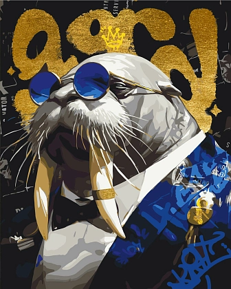 Картина по номерам Морж (40х50 см), бренду Origami - KUBIX