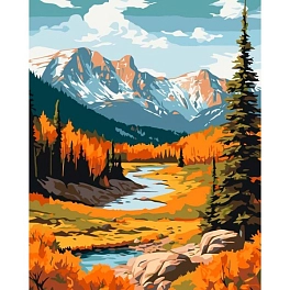 Картина по номерам Осінь в горах (40х50 см)