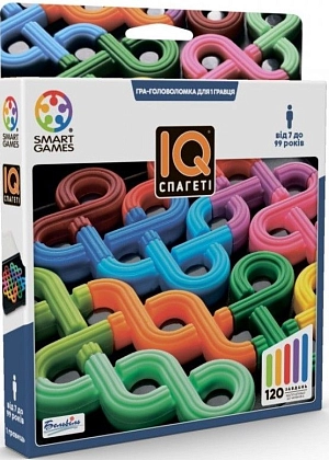 Настільна гра IQ Спагеті (IQ Noodles), бренду Smart Games, для 1-1 гравців, час гри < 30хв. - KUBIX