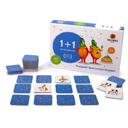 Настольная игра 1+1 (Один + один), бренду Така Мака, для 2-12 гравців, час гри < 30мин. - 3 - KUBIX