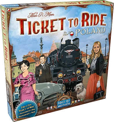 Настольная игра Ticket to Ride. Польша (Квиток на потяг: Польша) (EN), бренду Days of Wonder, для 2-4 гравців, час гри < 30мин. - KUBIX