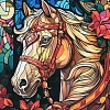 Алмазна мозаїка Білий вершник (30х30 см) не повна викладка