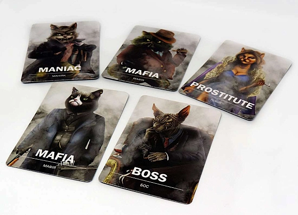 Настольная игра Котомафия (Cats Mafia), бренду Woodcat, для 6-12 гравців, час гри < 30мин. - 4 - KUBIX