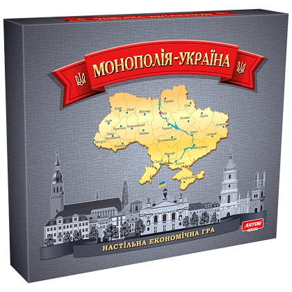 Настільна гра Монополія Україна, бренду Artos games, для 2-4 гравців, час гри < 60хв. - KUBIX