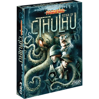 Настільна гра Pandemic: Reign of Cthulhu (Пандемія Правління Ктулху) (EN), для 2-4 гравців, час гри < 60хв. - KUBIX