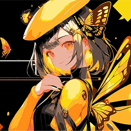 Картина по номерам Аниме девочка-бабочка (30х30 см), бренду Strateg - KUBIX