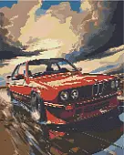 Мініатюра товару Алмазна мозаїка Авто BMW E34 (40х50 см) - 1