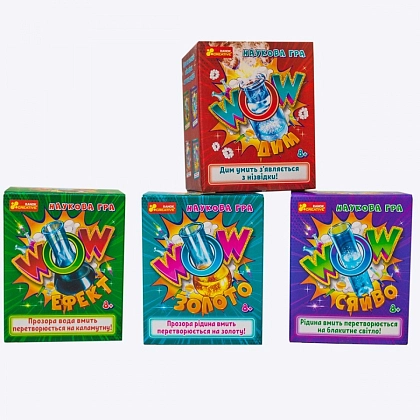 Набор для экспериментов Научная игра WOW сияние, бренду Ранок, для 1-4 гравців - 12 - KUBIX