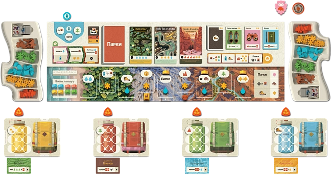 Настольная игра Парки (Parks 2nd Edition), бренду Games 7Days, для 1-5 гравців, час гри < 30мин. - 2 - KUBIX