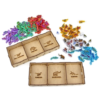 Органайзер для настольной игры Мир Динозавров (Organizer for boardgame Dinosaur World), бренду Tower Rex - 5 - KUBIX