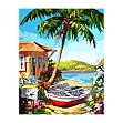 Мініатюра товару Картина по номерам Човники на острові (40х50 см) - 1