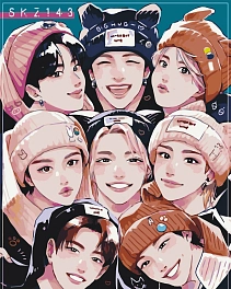 Картина за номерами K-pop Stray Kids (Стрей Кідс) (40х50 см)