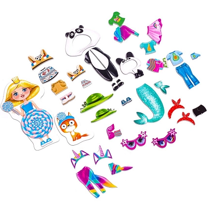 Настільна магнітна гра-одягалка Family look, бренду Vladi Toys, для 1-1 гравців - 2 - KUBIX