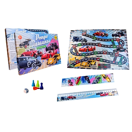 Настольная игра Ретро машины (RU), бренду Strateg, для 2-4 гравців, час гри < 30мин. - 3 - KUBIX