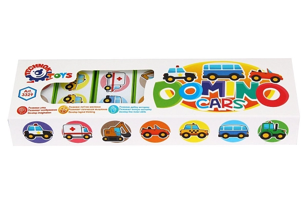 Настольная игра Домино "Авто", бренду TechnoK, для 2-4 гравців - KUBIX