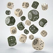 Миниатюра товара Набор кубиков Crosshairs Compact D6: Бежевый и Оливковый набор кубиков - 1