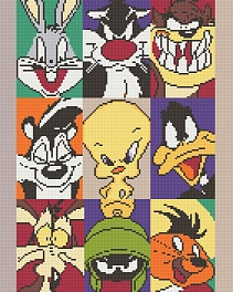 Алмазная мозаика Герои Looney Tunes (40х50 см) - KUBIX Алмазная мозаика Герои Looney Tunes (40х50 см)