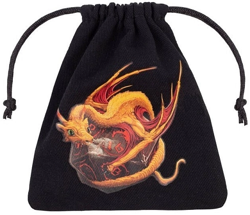 Мішечок Dragon Black & adorable Dice Bag, бренду Q-Workshop - KUBIX