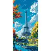 Картина по номерам Эйфелева башня (40х80 см)