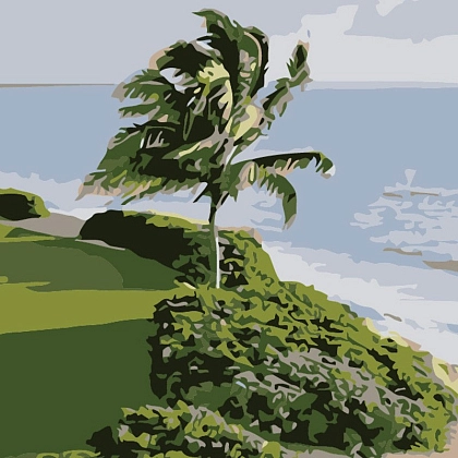 Картина по номерам На схилах океану (20х20 см), бренду Strateg - KUBIX