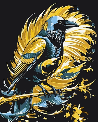 Картина по номерам Гордий ворон (40х50 см), бренду Origami - KUBIX