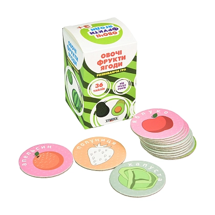 Настольная игра Овощи, фрукты, ягоды, бренду Strateg, для 1-4 гравців - 2 - KUBIX