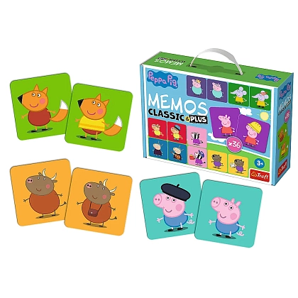 Настольная игра Мемос Свинка Пеппа (Memos classic&plus Peppa Pig), бренду Trefl, для 1-4 гравців, час гри < 30мин. - 4 - KUBIX