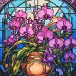 Мініатюра товару Алмазна мозаїка Магія орхідей (30х30 см) не повна викладка - 1