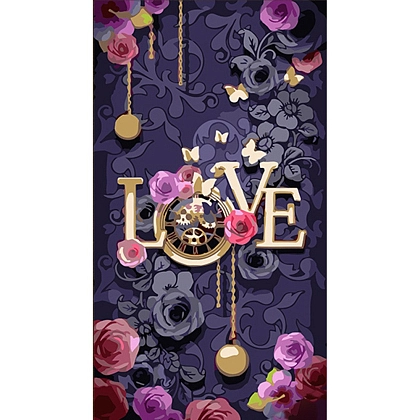 Картина по номерам Love flowers (50х25 см), бренду Strateg - KUBIX