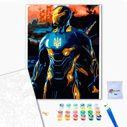 Картина по номерам Железный патриот (30х40 см), бренду Art Craft - KUBIX