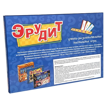 Настільна гра Ерудит (RU), бренду Strateg, для 2-4 гравців, час гри < 30хв. - 2 - KUBIX