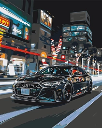 Картина по номерам Черная Ауди (40х50 см)