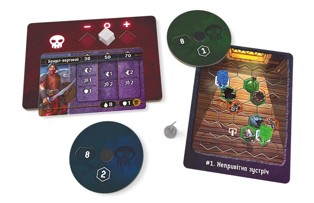 Настільна гра Темна гавань. Ґудзики та комахи (Gloomhaven: Buttons & Bugs), бренду Lord of Boards, для 1-1 гравців, час гри < 30хв. - 5 - KUBIX