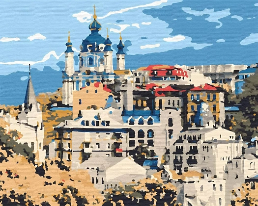 Картина по номерам Андріївський спуск (40х50 см), бренду Riviera Blanca - KUBIX
