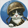 Алмазна мозаїка Войовничий котик (40х40 см)