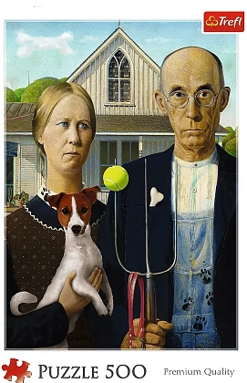 Купити Пазл Американская готика (500), бренду Trefl - KUBIX Пазл Американская готика (500), бренду Trefl - KUBIX