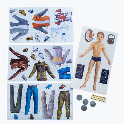 Купити Настольная игра Одевалка Fashion look. Boy (Модный вид. Мальчик), бренду Ранок - 4 - KUBIX Настольная игра Одевалка Fashion look. Boy (Модный вид. Мальчик), бренду Ранок, для 1-2 гравців - 4 - KUBIX