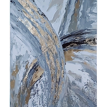 Картина по номерам Абстракция с золотом и лаком (40х50 см), бренду Strateg - KUBIX