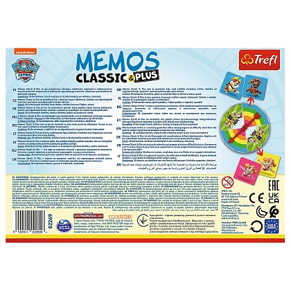 Мемос Классический: Щенячий патруль (Memos Classic&plus Paw Patrol), бренду Trefl, для 1-2 гравців - 2 - KUBIX