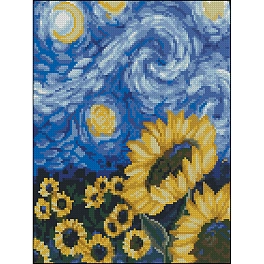 Алмазная мозаика Подсолнухи (30х40 см)