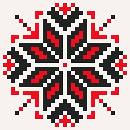 Картина по номерам Етнічний орнамент (30х30 см), бренду Art Craft - KUBIX