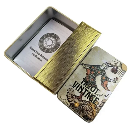Карты ТАРО Винтажное (Жестяная коробка) (Vintage TAROT Cards (Tin Box)) - 2 - KUBIX