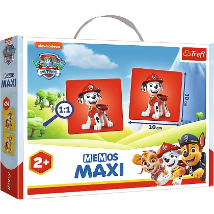 Настольная игра Мемос MAXI Щенячий патруль (Memos Maxi Paw Patrol), бренду Trefl, для 1-2 гравців - KUBIX