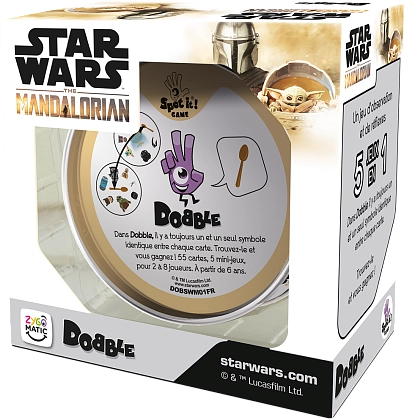 Настільна гра Доббл Мандалорець (Dobble Star Wars The Mandalorian) (FR), бренду Asmodee, для 2-8 гравців, час гри < 30хв. - 2 - KUBIX