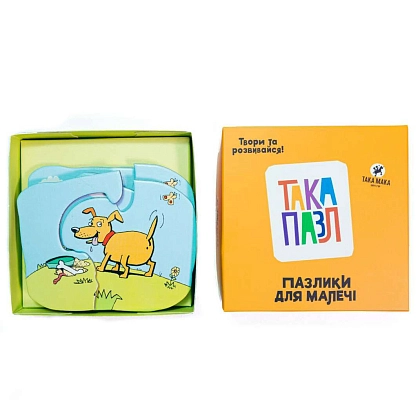 Настольная игра ТАКА ПАЗЛ. Пазлы для малышей "Собачка", бренду Така Мака, для 1-1 гравців, час гри < 30мин. - 4 - KUBIX