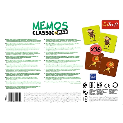 Настільна гра Мемос Класичний: Рухайся та грай (Memos classic&plus Ruch), бренду Trefl, для 1-2 гравців - 2 - KUBIX