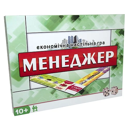 Настільна гра Менеджер (велика), бренду Strateg, для 2-4 гравців, час гри < 60хв. - KUBIX