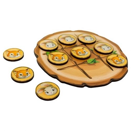Настольная игра "Крестики-нолики: зайчик и лисичка", бренду Ubumblebees, для 2-2 гравців - 2 - KUBIX
