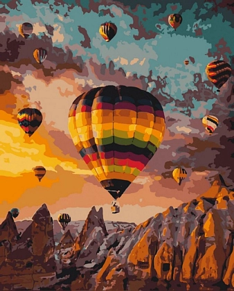 Картина по номерам Повітряні кулі Каппадокії (40х50 см), бренду Art Craft - KUBIX