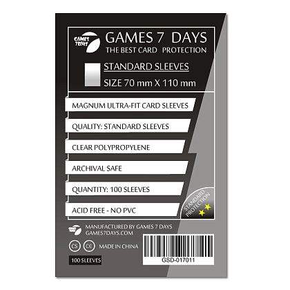 Протектори Games7Days (70 х 110 мм) Standard Magnum Ultra-Fit (100 шт), бренду Games 7Days - KUBIX